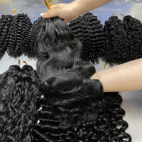 Extensions de cheveux au crochet pré-bouclées en plumes, blondes ondulées naturelles de luxe, cheveux Remy vietnamiens, vente en gros d'usine