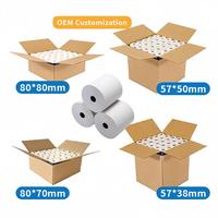 Rouleau de papier thermique de haute qualité 80x80 mm 48 g/m² sans BPA pour tickets de parking, TPV et reçus de guichet automatique