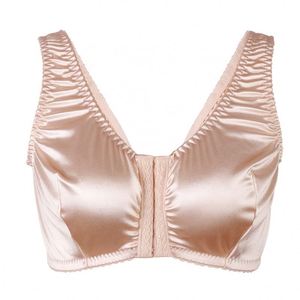 Sujetador estilo camisón de satén con cierre frontal para mujer, talla grande, ultrafino, sin esponja, lencería íntima europea y americana - Product Image 5