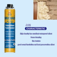 MU HCHAO A12 1050g 750ML Mousse PU en spray, adhésif thermique monocomposant portatif pour isolation et scellement de construction