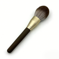 Pinceaux de maquillage de luxe en bois naturel pour le blush, pinceaux à poudre volumineux et doux