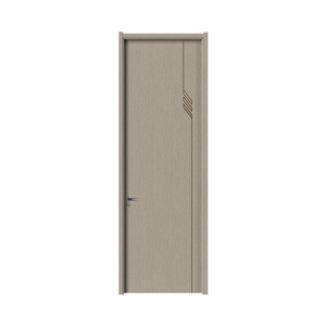 Puerta Interior Tradicional de MDF con Diseño de Molduras Doradas, Acabado de Superficie Pulida, Apertura Manual - Product Image 6