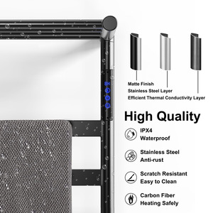 Wall Mounted Electric Towel Bar Rack Heating Rail Radiator Bathroom Ladder Hand Heated Towel Holder Rack - Product Image 3