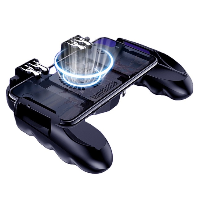 H9 Six Finger Game Controller Gamepad Trigger Shooting Free Fire Cooling Fan Gamepad Joystickcontroller Stretchable