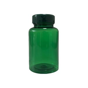 カスタマイズロゴ入り150mlグリーン防湿キャンディ医療用空薬カプセルボトル（フリップカバー付き） - Product Image 2