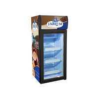 Congélateur vertical de comptoir avec porte vitrée pour glaces