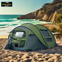 Tente de camping de luxe pliable à ouverture rapide en une seconde, grande tente multi-personnes à armature en acier pour toutes les saisons, modèle Wind Valley