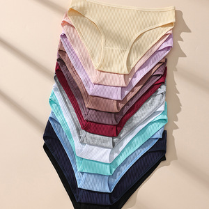 กางเกงในผ้าฝ้ายริบบิ้นสำหรับผู้หญิง เอวกลาง ระบายอากาศได้ดี นุ่มสบาย ใส่ได้ทุกวัน ขายส่ง - Product Image 5