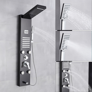 Vòi Hoa Sen Panel Thác Lượng Mưa Cột Đa-Chức Năng 6-Cách Vòi Hoa Sen Cầm Tay Spa Máy Bay Phản Lực Massage Bồn Tắm Vòi - Product Image 3