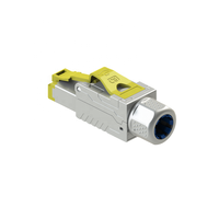 Alat Konektor Logam Cat8 Rj45 Merah, Gratis Perisai Kucing 8 Colokan Jaringan Ethernet Modular Konektor Pria 8p8c