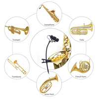 M100S Pince de microphone pour instrument à vent de haute qualité pour Saxofones SAX Holder Saxophones Clip pour micro Condeser