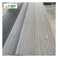 Lames de Terrasse Extérieure en Composite Bois-Plastique Agréables au Toucher, Aspect Bois Naturel, Texture Gaufrée 3D, Plancher WPC