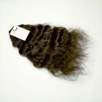 Cheveux humains indiens vierges non traités, brésiliens, type Mink, pour tissage, lisses soyeux, ondulés, bouclés profonds, fabriqués à la machine, double trame, en paquet