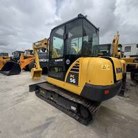 Excavatrices d'occasion fiables, mini-excavatrice Komatsu PC56, matériel de terrassement en bon état à vendre