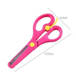 Plastic Paper Cutting - Round Tip Anti-Pinch Safety <b>Scissors</b> With Straight Edge - Product Image 3
