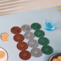 Tapis de tasse rond en Silicone, dessous de verre, antidérapant, isolant, support pour boisson chaude, accessoires de cuisine à domicile, 1 pièce