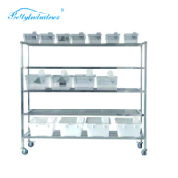 Laboratoire Rongeur Cage d'élevage de cochon-rat souris cage, petits animaux transport IVC cage avec support