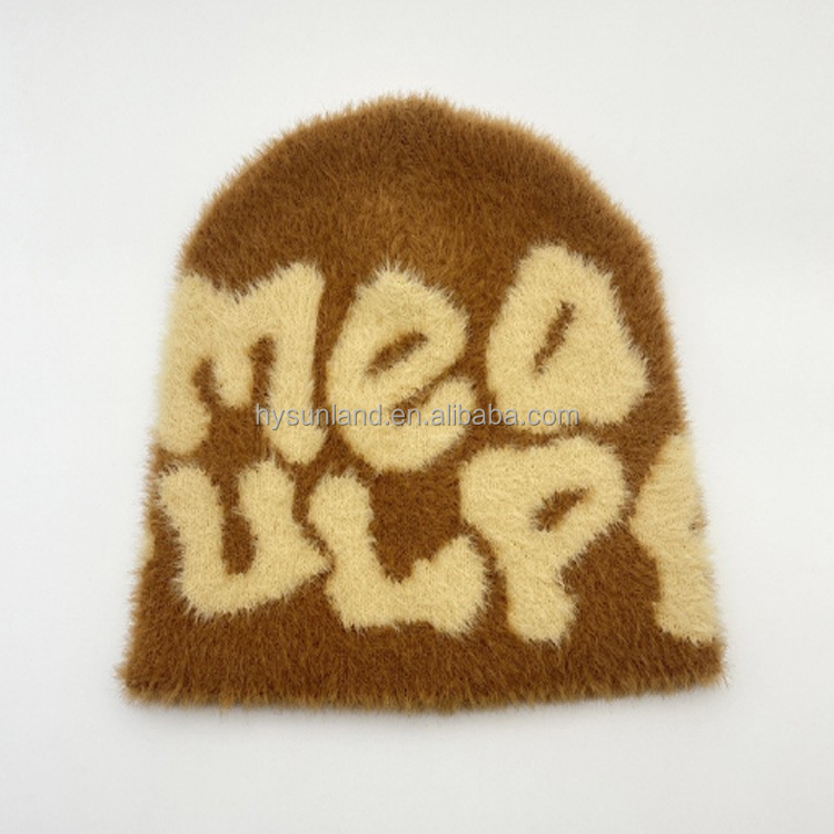 Fuzzy Y2K Mohair Hat - Westwood Beanie F-1957 Fashion 2024