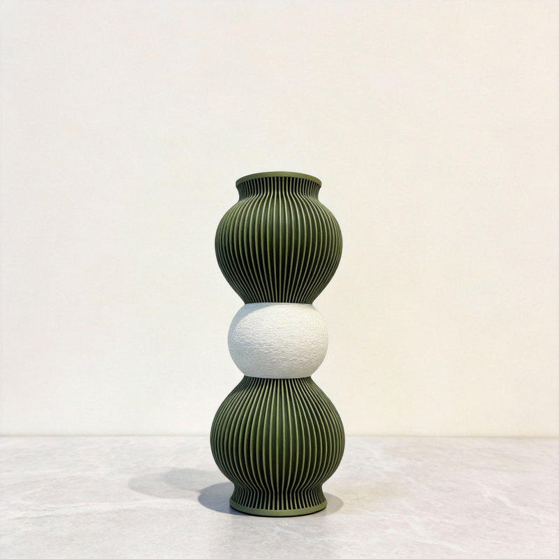 Modern PLA 3D Printed Vase Customizable