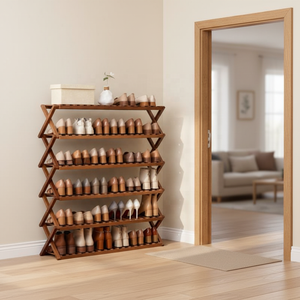 Zapatero de Bambú Portátil de 4 Niveles, Plegable, para Sala de Estar o Entrada, en Oferta - Product Image 3