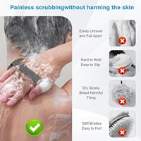 Brosse de bain en silicone réutilisable personnalisable avec logo, outil portable pour la douche et le bain, pour le nettoyage