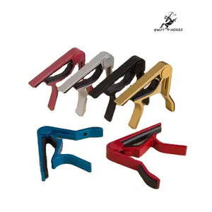 Nhà cung cấp Nhà máy giá rẻ hơn thiết kế mới bền nhôm hợp kim kim loại đàn guitar Capo cho acoustic guitar cổ điển