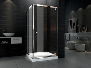 מקלחון מתקפל מודרני מגרמניה, זכוכית מחוסמת 6 מ\"מ, סגנון מרובע מסגסוגת אלומיניום, תא מקלחת - Product Image 2