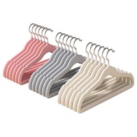 Cintres en velours floqués colorés beige, noir, rose, gris – Offre spéciale