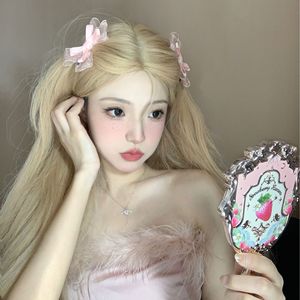 Sweet Creamy Pink <b>Bow</b> Hair <b>Clip</b>, Sweet and Soft Girl Hair <b>Clip</b>, Hairpin, Girlish Hair Accessory - Product Image 3
