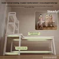 Bureau d'angle en forme de L avec étagère intégrée Bureau d'étude/d'ordinateur en bois réglable pour la chambre à coucher et la maison
