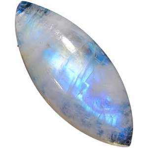 Piedra preciosa de piedra lunar arcoíris natural de 25.5+ quilates, corte marquesa, pulida, suelta, para la elaboración de joyas. - Product Image 1