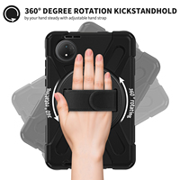 8.7 pouces Redmi Pad SE 360 Rotation Stand Case Cover Armored Antichoc avec Palm Strap & Shoulder Strap Tablet Covers & Cases