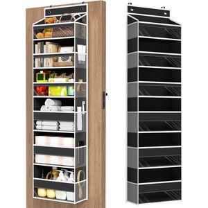 6 Tier Over The Door Organizer 33x15x85cm Heavy Duty Hanging <b>Storage</b> With Large Pockets For Behind Door Use - Product Image 1