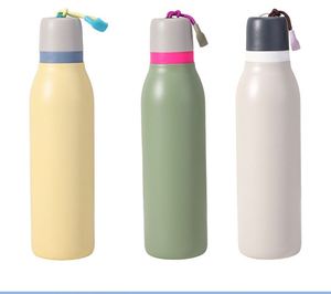 Vaso Térmico Personalizable de Acero Inoxidable de 550ml y 750ml con Aislamiento al Vacío, Pajita Gratis, Cuerda para Sostener y Diamantes de Imitación para Deportes, Camping, Bebidas Frías y Calientes - Product Image 1