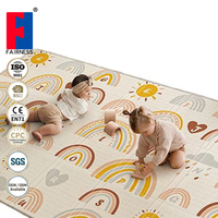 Tapete de Juego Reversible Impermeable para Bebés y Niños Pequeños, de Algodón y Espuma XPE, Ideal para el Tiempo Boca Abajo y la Guardería