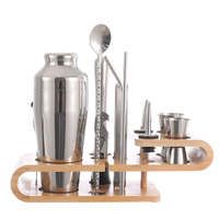 Kit de Barman Professionnel en Acier Inoxydable 700ml – Shaker à Cocktails Style Français avec Support – Vente Directe Usine