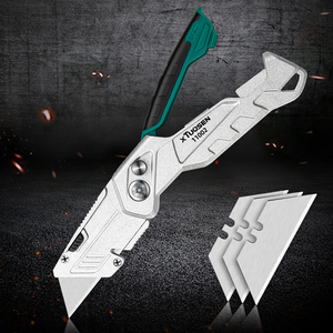 Couteau utilitaire multifonctionnel en aluminium, personnalisable, lame industrielle en métal et acier inoxydable pour bricolage, livraison OEM, prix bas - Product Image 3