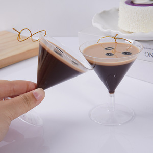 Ornement de Noël en forme de coupe à martini simulée de 8 cm, pendentif pour arbre de Noël, verre à boisson simulé (café/vin) - Product Image 3
