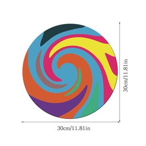 Dibujos animados tridimensional UV impreso pared decoración colorida figura geométrica espejo acrílico redondo uso doméstico juguetes promocionales - Product Image 3