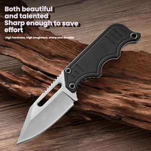 Mini-couteau d'extérieur pour auto-défense, petit couteau droit EDC portable, couteau SOG pour le camping, à porter en collier - Product Image 2