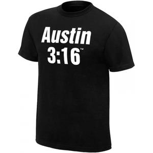 T-shirt en coton pour homme Austin 3:16, col rond, coupe ample, vêtements de loisirs - Product Image 1