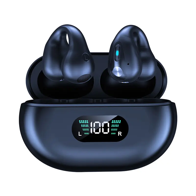नई Q80 TWS वायरलेस Bluetooths हेडसेट्स हड्डी प्रवाहकत्त्व ईरफ़ोन कान क्लिप कान बाली खेल गेमिंग वायरलेस हेड फोन्स कान हुक