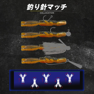 <span class=keywords><strong>Leurre</strong></span> de pêche souple D1 Sinking 76mm 7.2g, crevette souple, <span class=keywords><strong>leurre</strong></span> de pêche en plastique souple, crevette bionique, vers de pêche, <span class=keywords><strong>leurre</strong></span> souple de pêche - Product Image 3