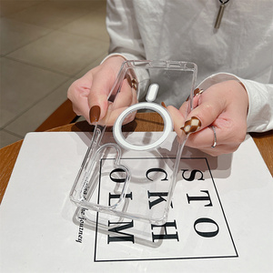 เคสโทรศัพท์ค่าแม่เหล็กสำหรับ <span class=keywords><strong>Samsung</strong></span> Galaxy S26 S23 S24 S25 S22พิเศษ <span class=keywords><strong>S21</strong></span> <span class=keywords><strong>FE</strong></span> A55 A35ใสอะคริลิคบันกระแทกแบบบาง - Product Image 1