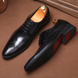 Zapatos Oxford de Hombre de Cuero Genuino Estilo Italiano de Lujo, Hechos a Mano, de Dos Tonos, con Cordones, Hechos a Medida para Bodas y Negocios - Product Image 1