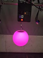 Boule cinétique RGBW - Matrice de 25 cm à contrôle ponctuel - Connexion DMX512 sans fil - Dispositif de levage de boule cinétique, Boule cinétique LED