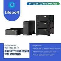 وحدة بطارية SOCOMEC Safe 25Ah 102.4V 204.8V LiFePO4، حزمة بطارية ليثيوم ذات دورة عميقة مع نظام إدارة البطارية (BMS) للاستخدام في أنظمة UPS وطاقة احتياطية للاتصالات