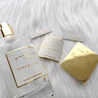 Étiquette autocollante personnalisée de luxe en feuille d'or, logo privé pour parfum/bougie/vin, application pour rouge à lèvres