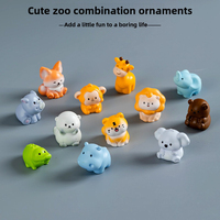 Miniatures créatives en résine sur le thème des animaux pour micro-paysages, figurines DIY de lapin et de tigre, décorations pour zoo forestier