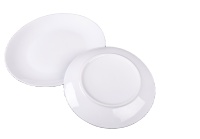 Service de 4 assiettes, bols, tasses, vaisselle blanche, Service de cuisine